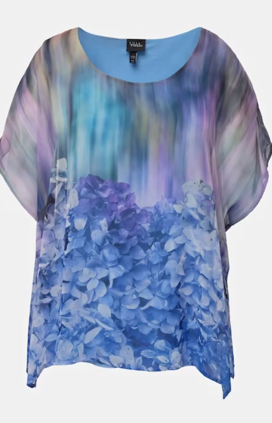 Ulla Popken Hydrangea Blouse in Blue