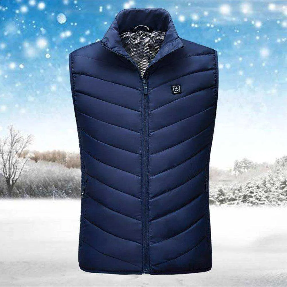Upgraded Men Outdoor USB Infrared Heating Vest Jacket