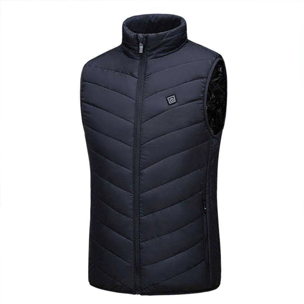 Upgraded Men Outdoor USB Infrared Heating Vest Jacket