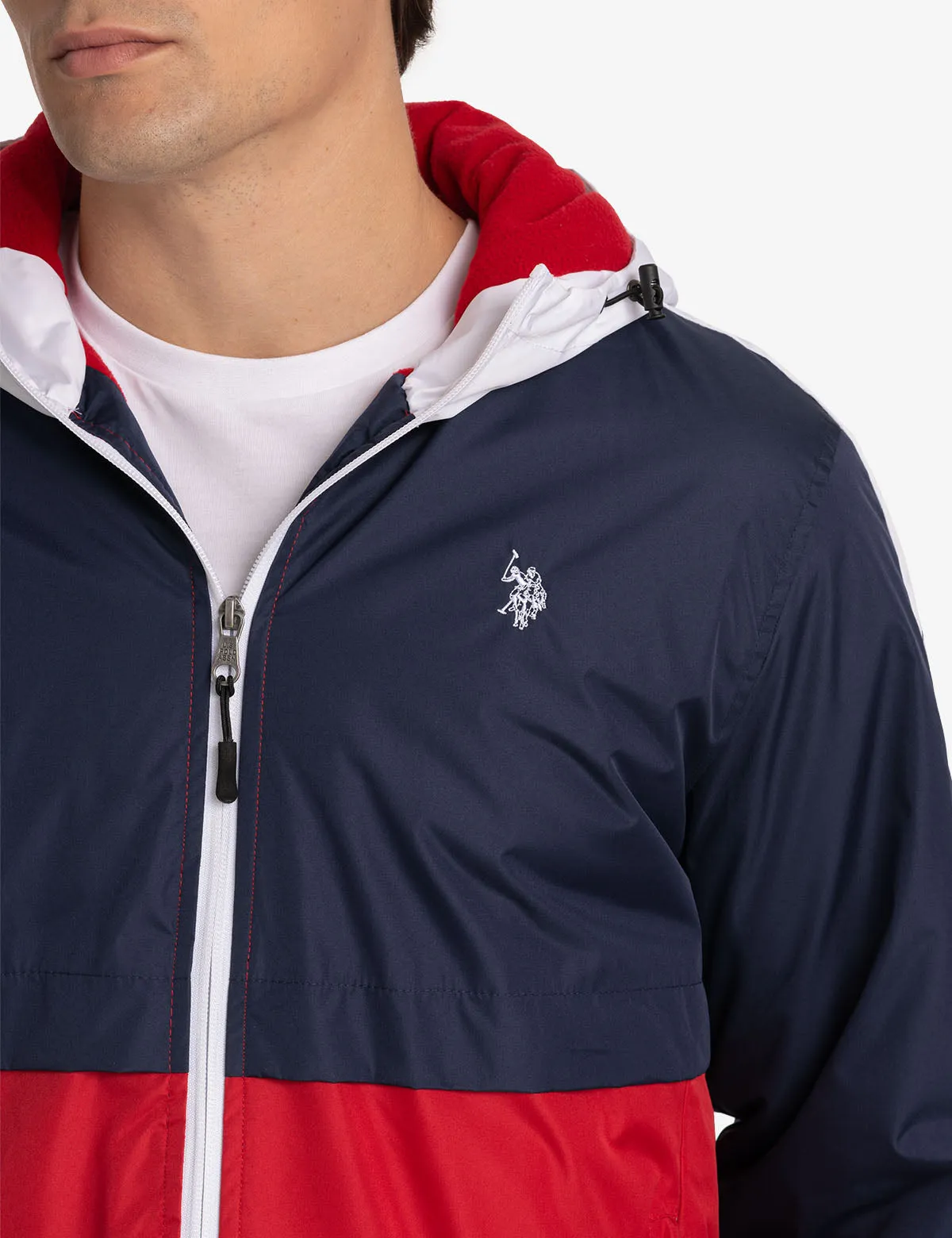 USPA FLEECE LINED COLOR BLOCK JACKET