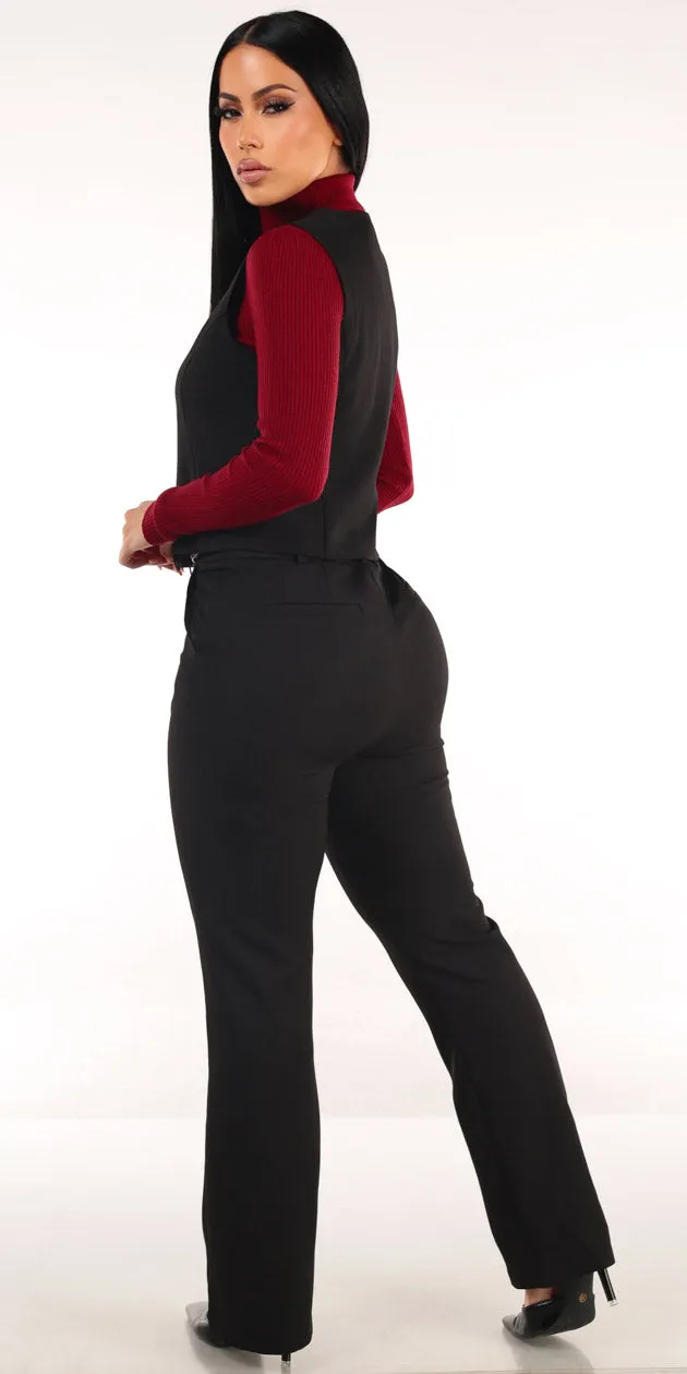 Vest Turtleneck Dressy Pants Trio