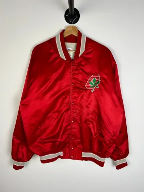 Vintage 90's Delong Ohio State Red Satin Varsity Jacket