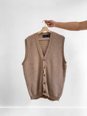Vintage Basketweave Sweater Vest (XL)