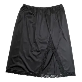 VINTAGE BLACK LACE SLIP SKIRT SIZE MEDIUM