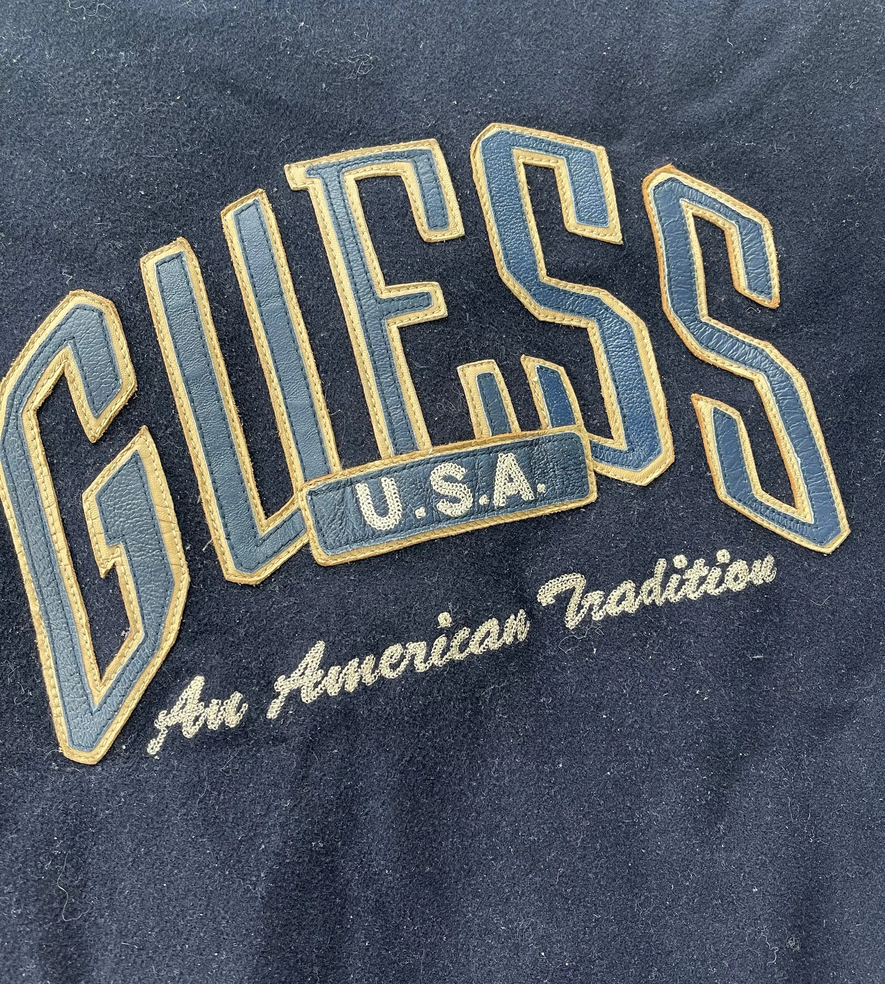 Vintage Guess Jacket Letterman Jacket XL