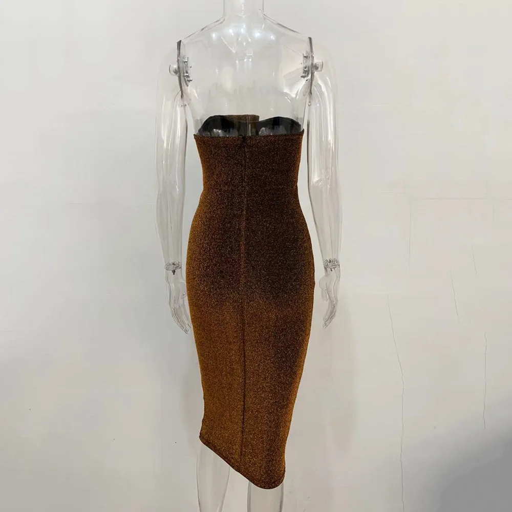 Women's Autumn Sheath Off-Shoulder Midi A-Line Dress