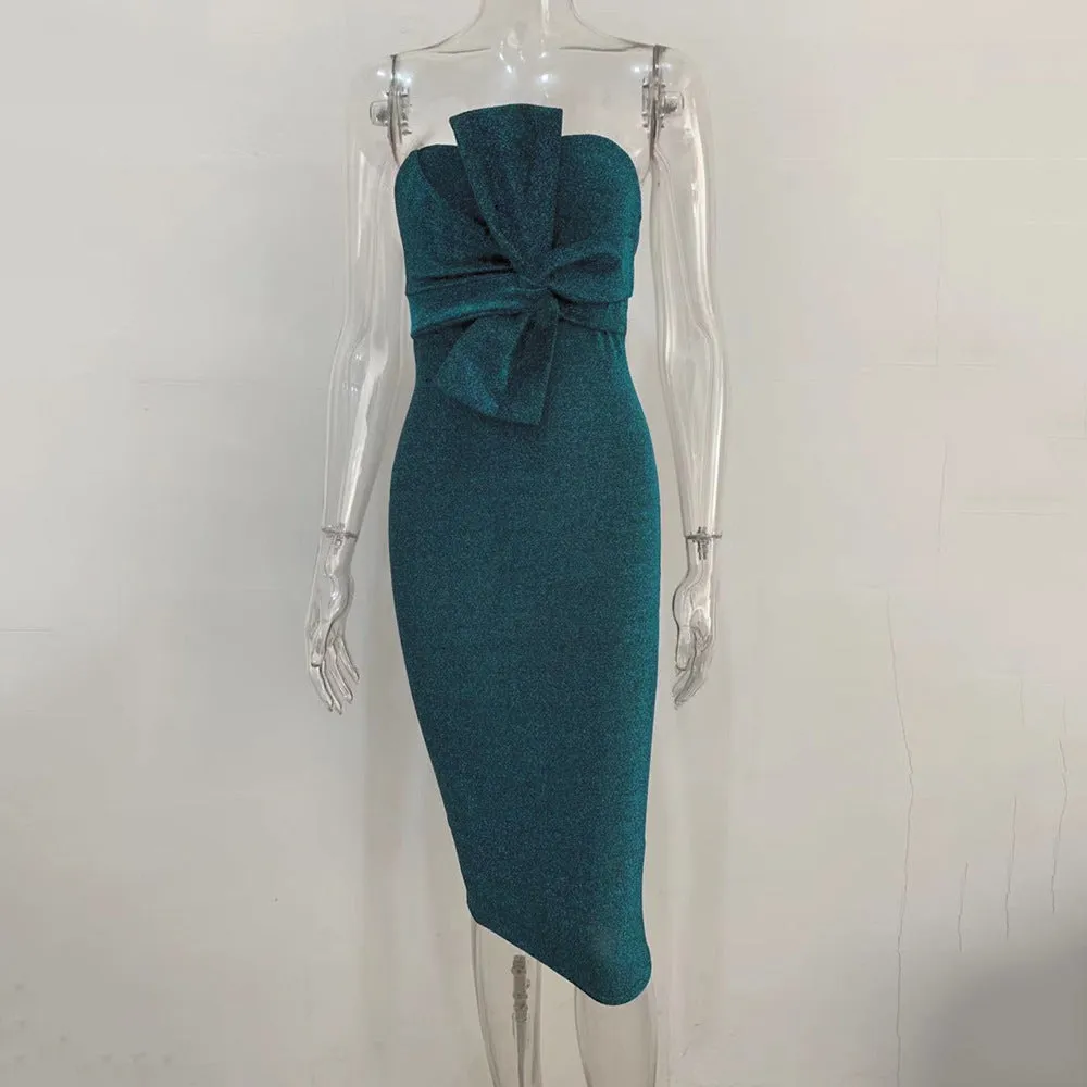 Women's Autumn Sheath Off-Shoulder Midi A-Line Dress