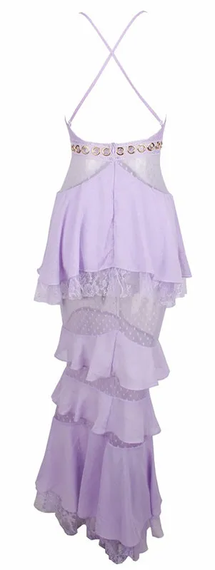 Women's Chiffon Lace Long Dress