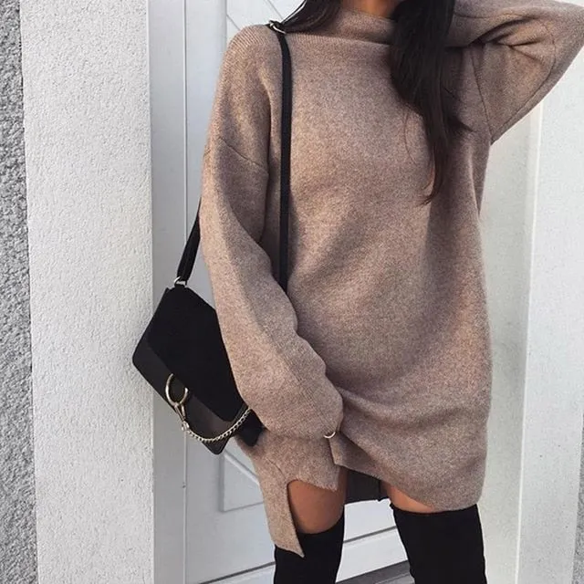 Womi - Turtleneck Long Sleeve Warm Sweater