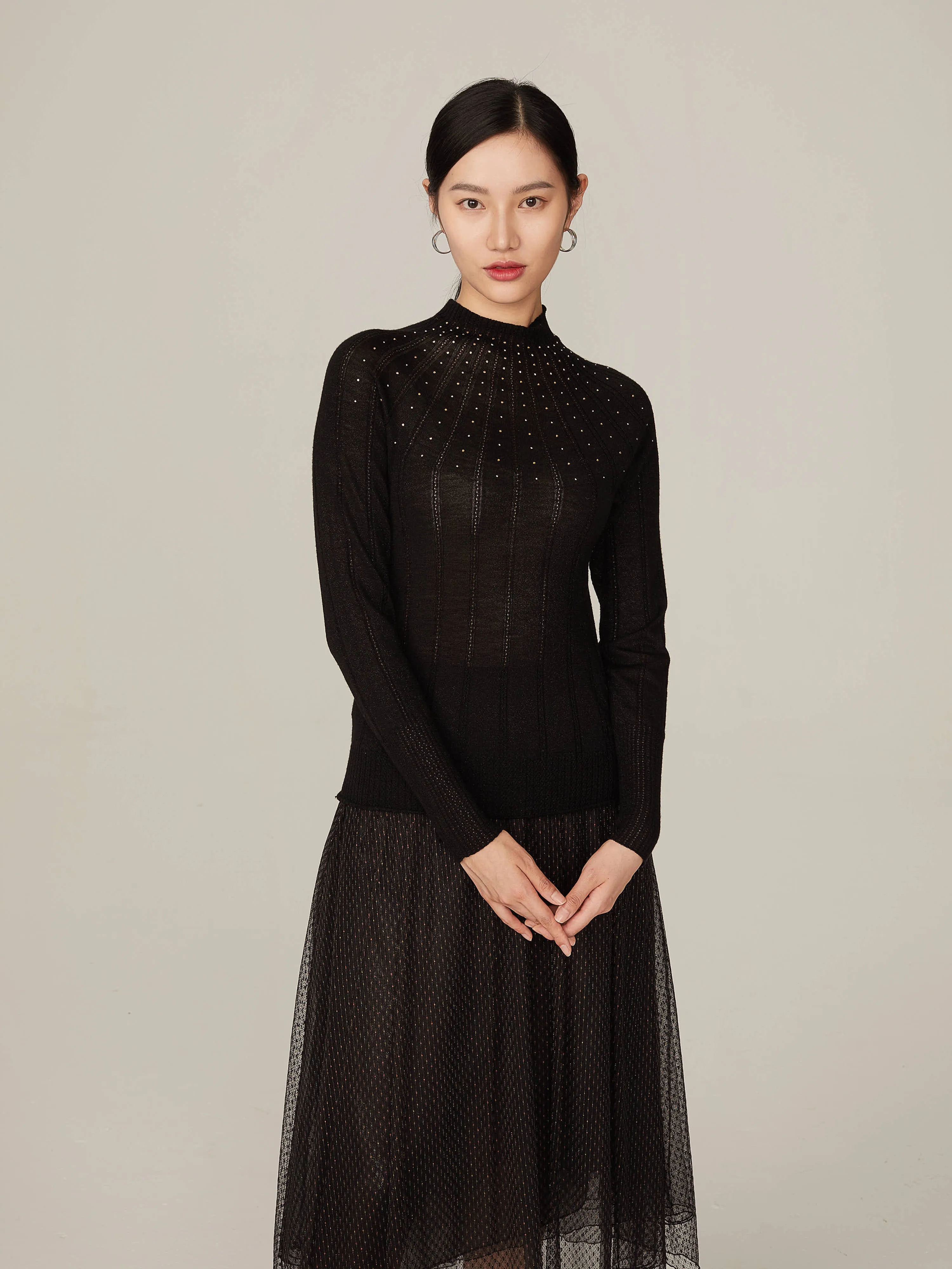 YAYING Fine-Knited Merino Knitted Top