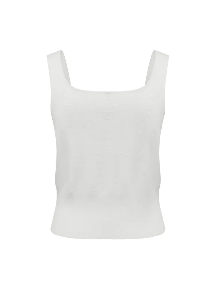 YAYING High Waist Straight Wide V-neck Vest
