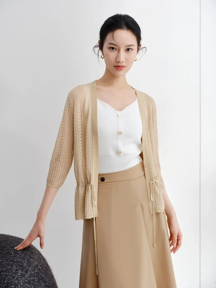 YAYING High Waist Straight Wide V-neck Vest