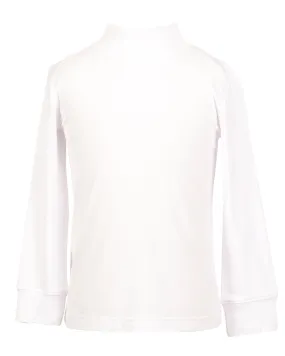 Yellow Lamb Molly Mock Collar Shirt, White