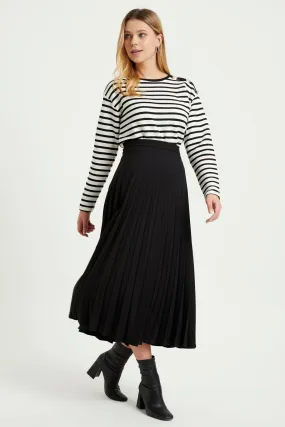ZRF Women Pleated Basic Skirt - Black - Antwerp